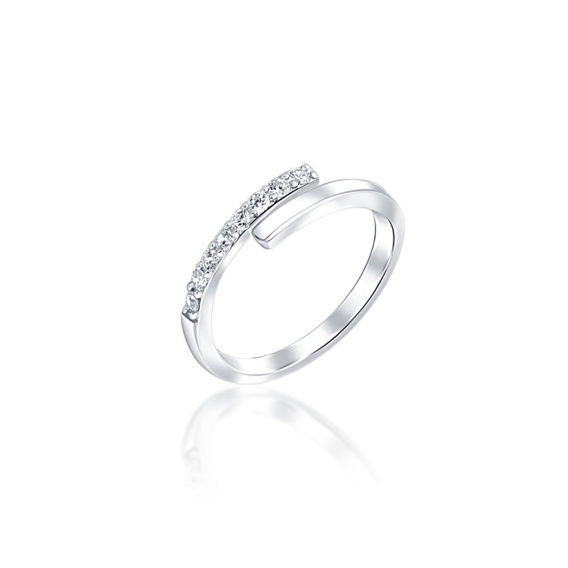 Stříbrný prsten JVD SVLR0654XE9BI64