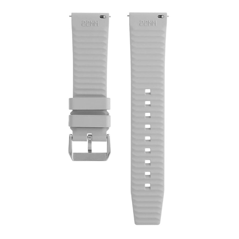 Fluoroelastomer řemínek na hodinky RJ.15355 (22 mm) - šedý - RJ.15355.2220.92.L1
