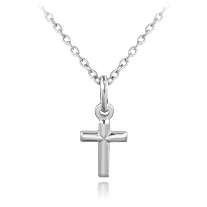 MINET Stříbrný náhrdelník křížek