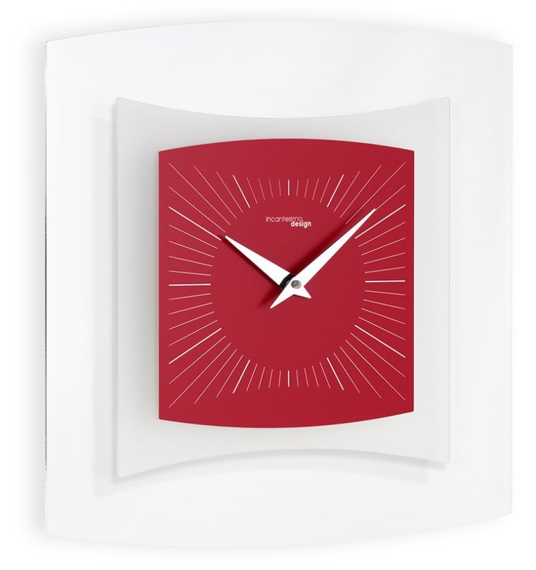 Dizajnové nástenné hodiny I059VN red IncantesimoDesign 35cm