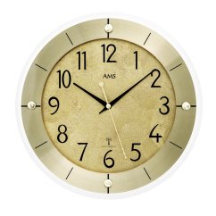 Designové nástěnné hodiny 5591 AMS řízené rádiovým signálem 31cm