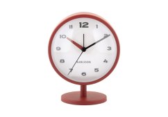 Dizajnové stolné hodiny s budíkom 6027RD Karlsson 14cm