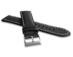 LAVVU Prírodne farbený čierny remienok NATURE z kože Top Grain - 24