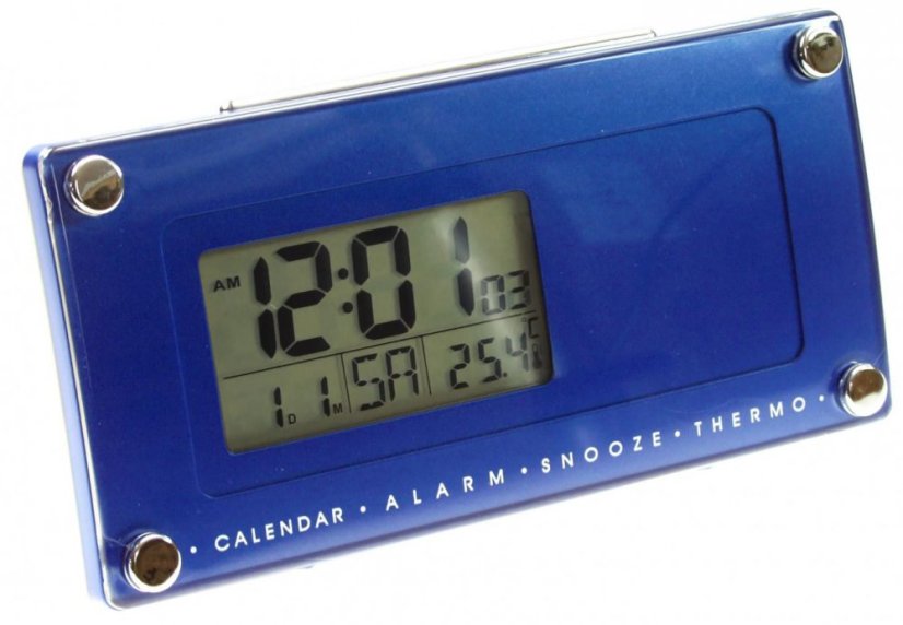 Digitální rádiem řízený budík MPM KW5007 modrá