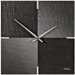 Dizajnové nástenné bridlicové hodiny 9520 AMS 30cm