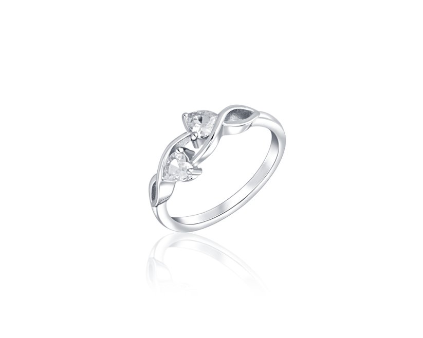 Stříbrný prsten JVD SVLR0469XF6BI56
