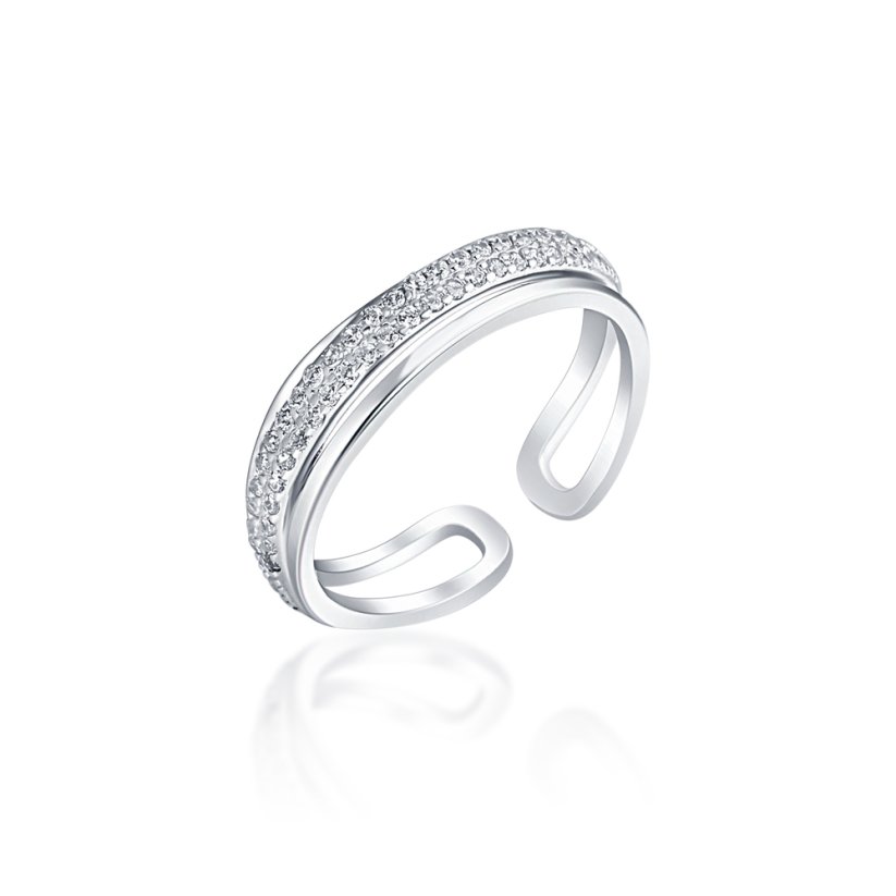 Stříbrný prsten JVD SVLR0655XE9BI59