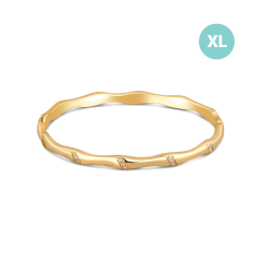 Pozlacený pevný ocelový náramek JVD SSSB0083XI8GOXL