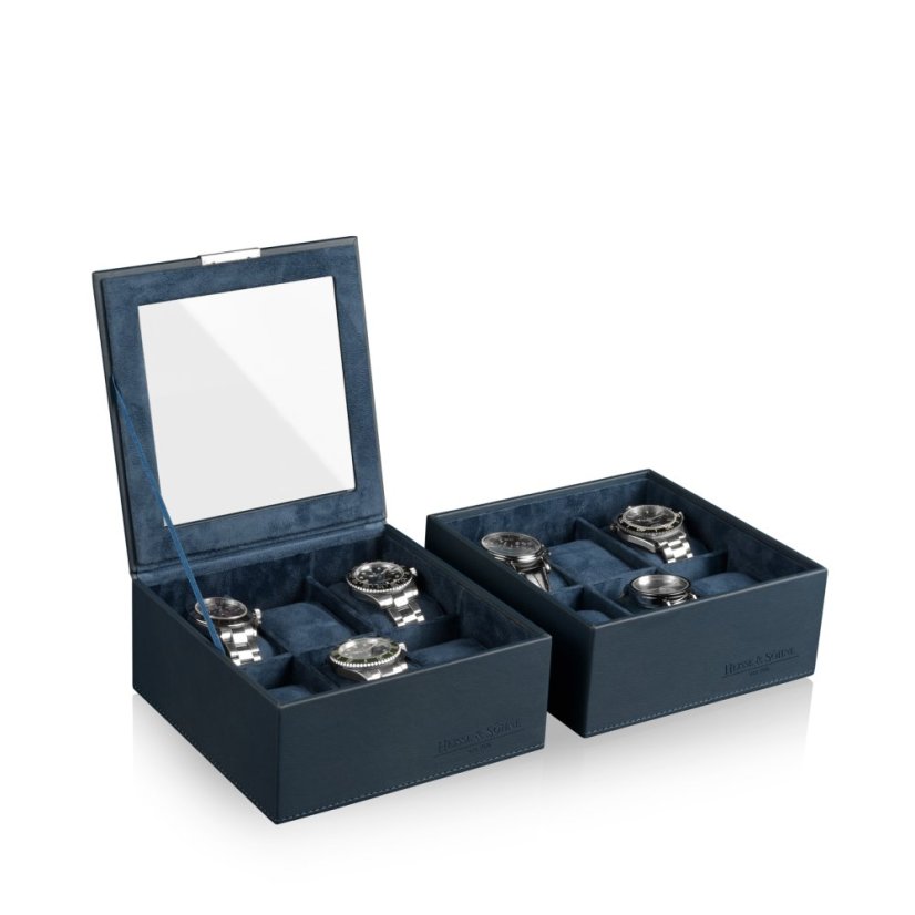Kazeta na hodinky HEISSE & SÖHNE 70019-127.94 HS Mirage XL - horný modul pre 6 hodiniek - Blau
