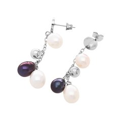 Nerezové náušnice 5265 - stříbrné barvy - SER.5265