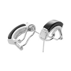 Stříbrné náušnice 8247 - stříbrnočerné barvy - SER.8247