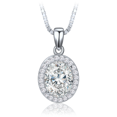 MINET Luxusný strieborný náhrdelník so zirkónom