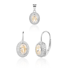 Stříbrná souprava se zirkony JVD SVLS0115SJ6BI00