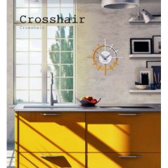 Dizajnové hodiny 10-018 CalleaDesign Crosshair 29cm (viac farebných variantov) Farba grafitová (tmavo šedá)-3 - RAL9007