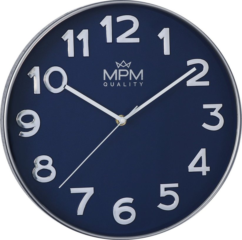 Nástěnné hodiny MPM Silver Line - E01.3905.3232
