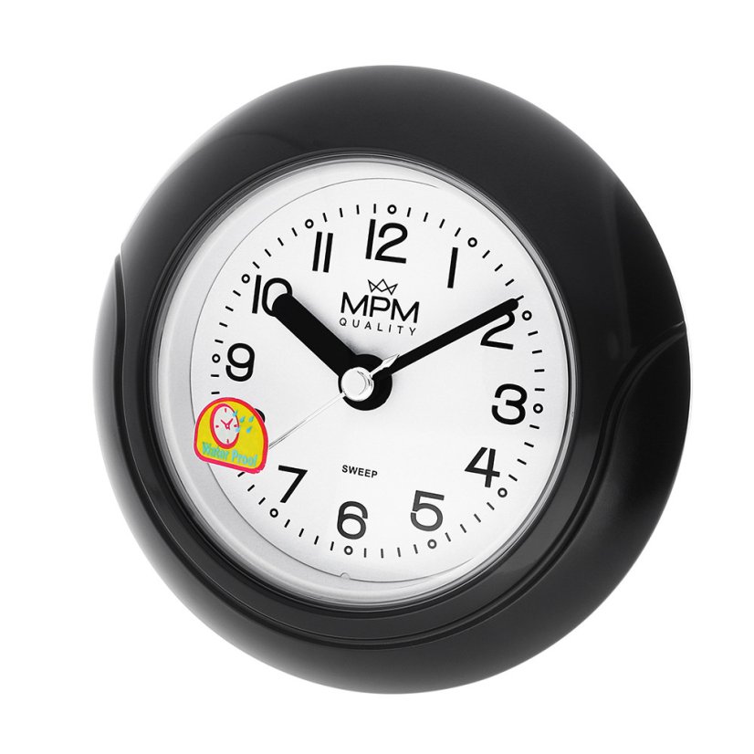 Kúpeľňové hodiny MPM Bathroom clock - čierne - E01.2526.90