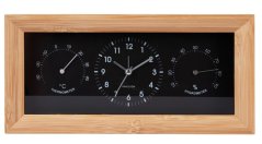 Nástenné-stolové hodiny s teplomerom a vlhkomerom 5925BK Karlsson 26cm