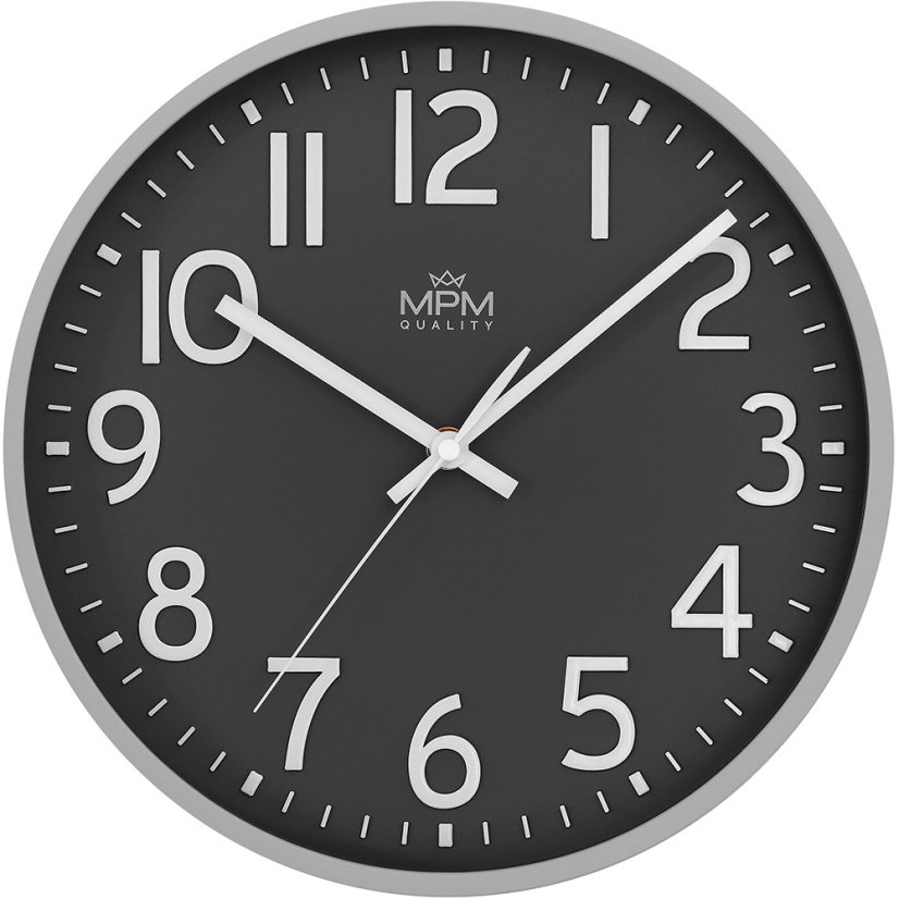 Nástenné hodiny s tichým chodom MPM Naxer - C - E01.4505.9290