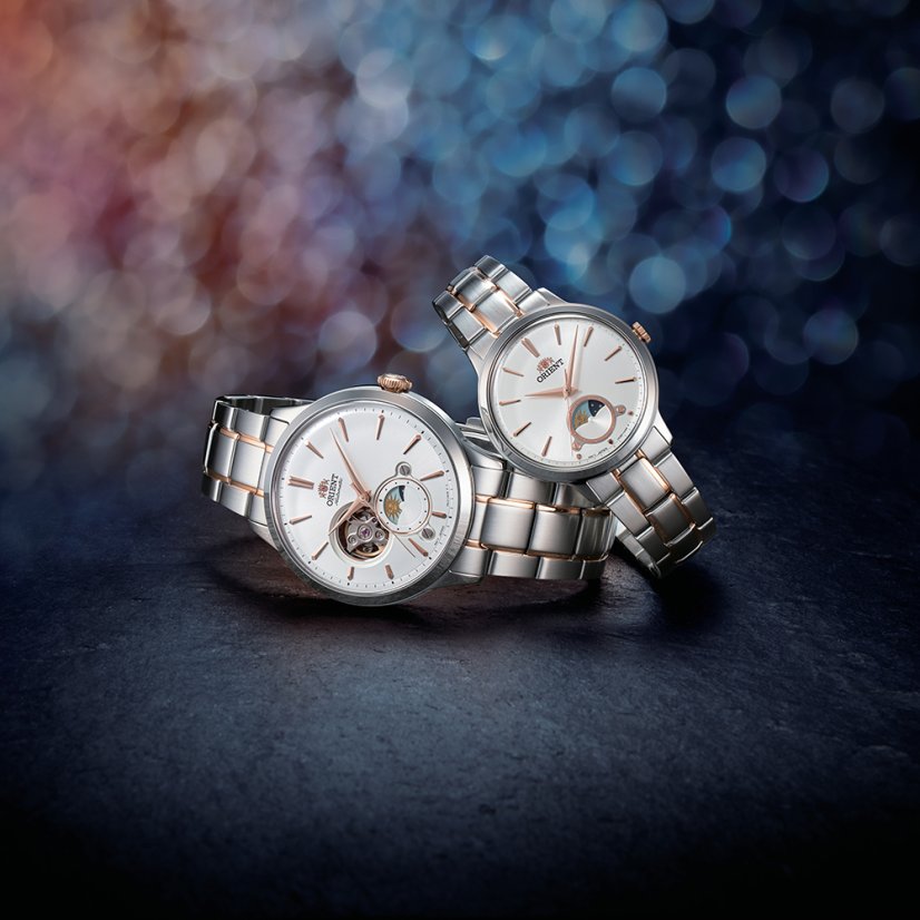 Orient Classic Sun a mesiac Open Heart Automatic RA-AS0101S30B