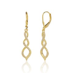 Pozlacené stříbrné náušnice JVD SVLE3484XJ6GO00