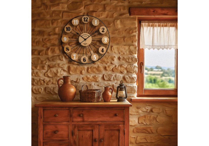 Designové nástěnné hodiny 21571 Lowell 60cm