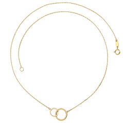 MINET Zlatý náhrdelník spojené kroužky Au 585/1000 1,65g