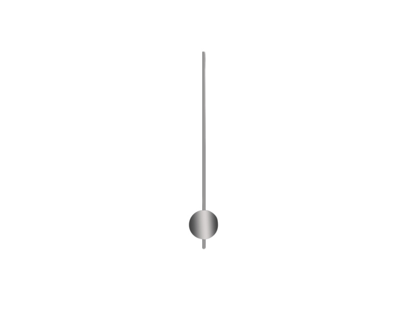 Stříbrné kulaté kyvadlo na hodiny 50 mm | 255 mm