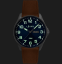 LAVVU Ocelové pánské hodinky BERGEN Blue / Top Grain Leather se svítícími čísly
