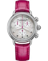 Aerowatch 1942 Chrono Lady raspberry A 81105 AA04 DIA
