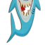 Detské nástenné hodiny žralok MPM Fernse - A - E05.4468.A