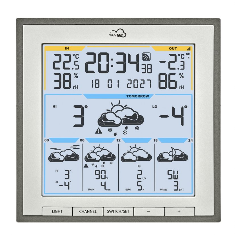 TFA 35.8105.10 - Bezdrôtová WiFi meteostanica s múdrou predpoveďou TFA.me ID-08