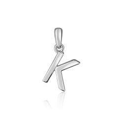 Strieborný prívesok písmeno "K" JVD SVLP0948XH2000K