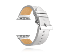 Strieborný kožený remienok MINET Top Grain pre APPLE WATCH 42-44 mm MSXAZS2 AKCIA