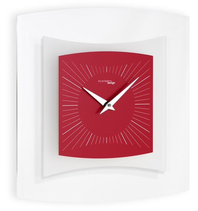 Dizajnové nástenné hodiny I059VN red IncantesimoDesign 35cm
