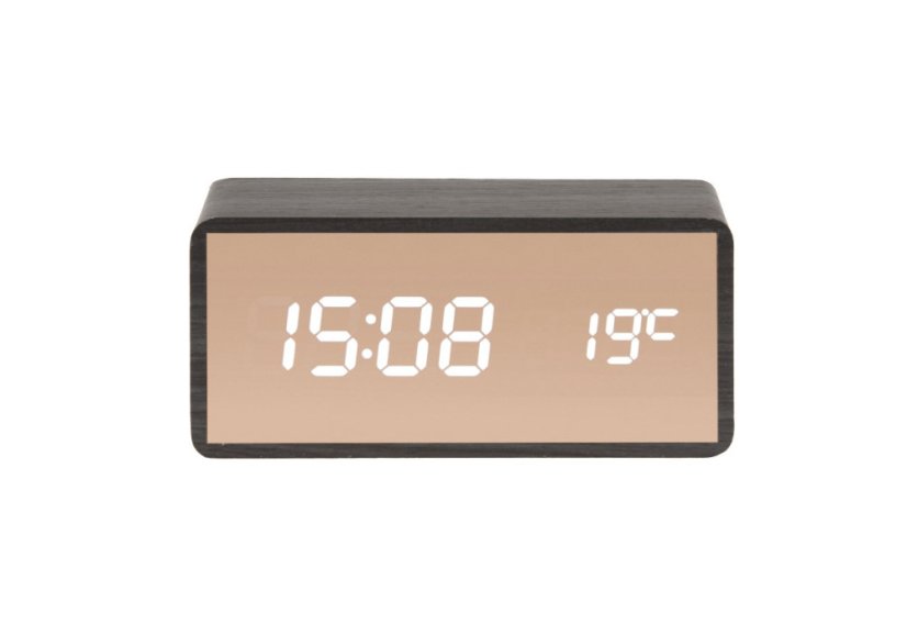 Dizajnové LED hodiny - budík 5878BK Karlsson 15cm