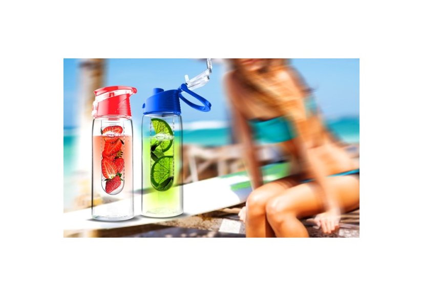 ASOBU designová fresh láhev s infuserem Flavour It fialová 600ml