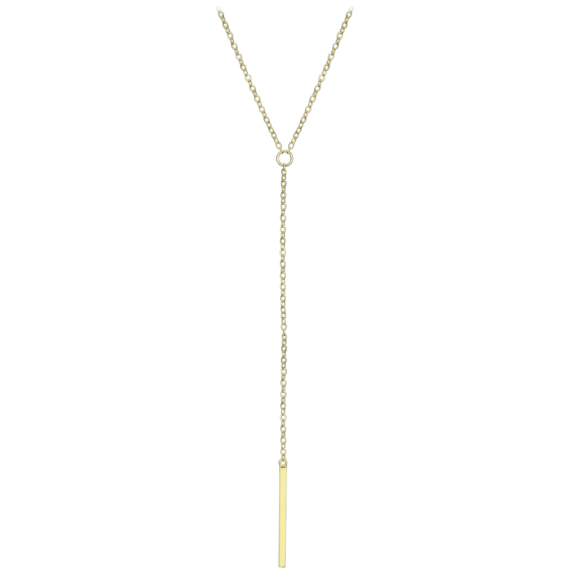 MINET Elegantní pozlacený stříbrný náhrdelník tyčka MINET Elegantní pozlacený stříbrný náhrdelník tyčka