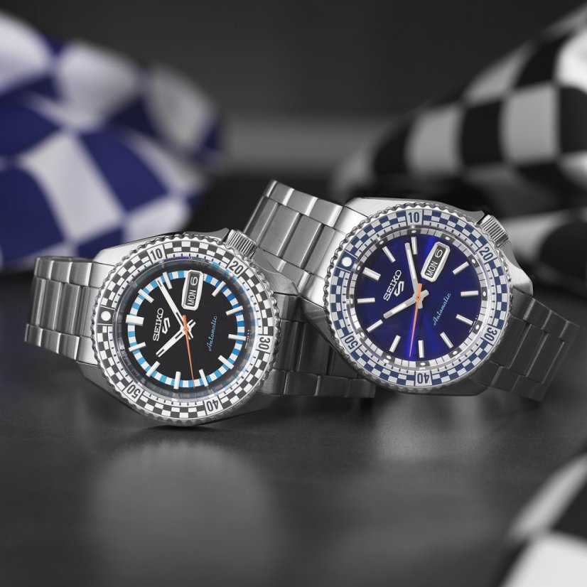 Seiko SRPK65K1 Seiko 5 Sports Petrol Blue ‘Checker Flag’ Special Edition