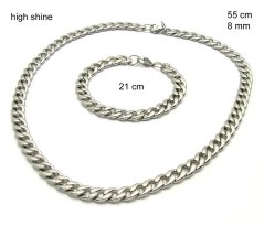 Ocelový náhrdelník + náramek 23989400