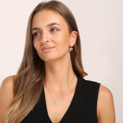 Strieborné náušnice so zirkónmi JVD SVLE0927SK6M100