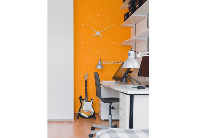 Designové nástěnné hodiny NOMON OJ stříbrné 50cm