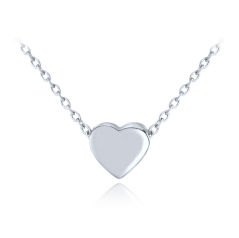 MINET Strieborný náhrdelník LOVE so srdiečkom