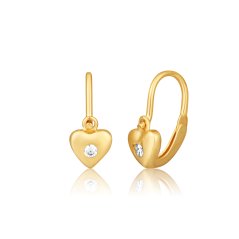 Zlaté náušnice so zirkónmi ZE0942XJ80-8500 (585/1000) 0,85g