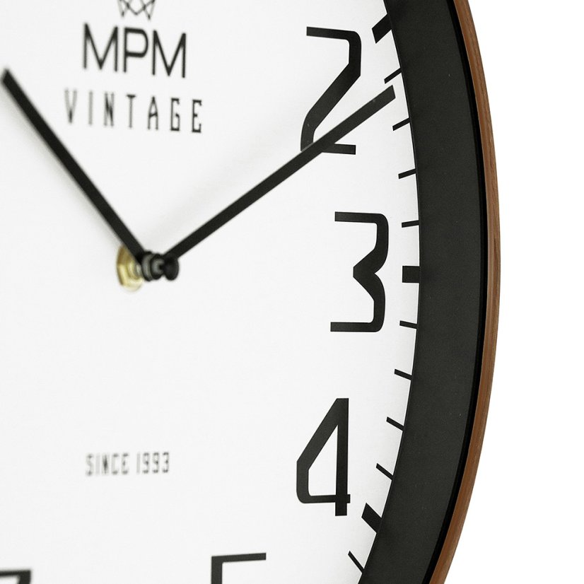 Nástenné hodiny s tichým chodom MPM Vintage I Since 1993 - E01.4200.52