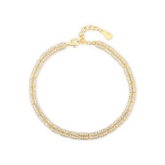 Pozlátený strieborný náramok JVD SVLB0587XE9GO18 (18cm)