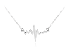 MINET Strieborný náhrdelník z lásky HEARTBEAT