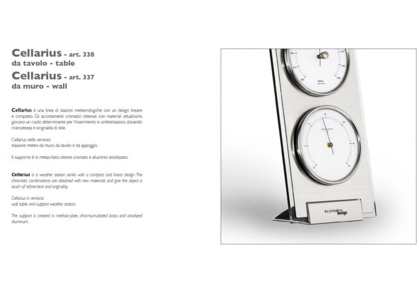 Designová stolní meteostanice-barometr I338M IncantensimoDesign 45cm