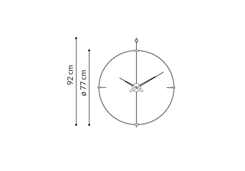 Dizajnové nástenné hodiny Nomon Bilbao Brass Small 92cm