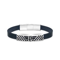 Náramek POLICE Lattitude Silver Black PEAGB2211702