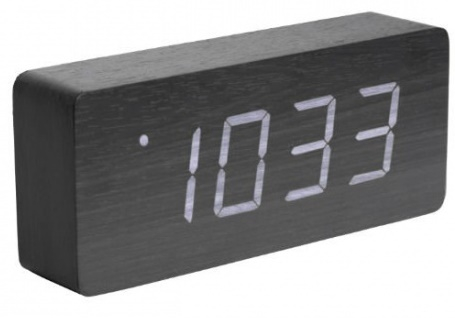 Dizajnový LED budík - hodiny 5654BK Karlsson 21cm